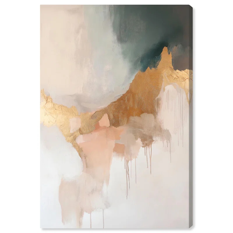 Art Remedy Earthy Whispers Canvas Gold Leaf Wall Art by Art Remedy