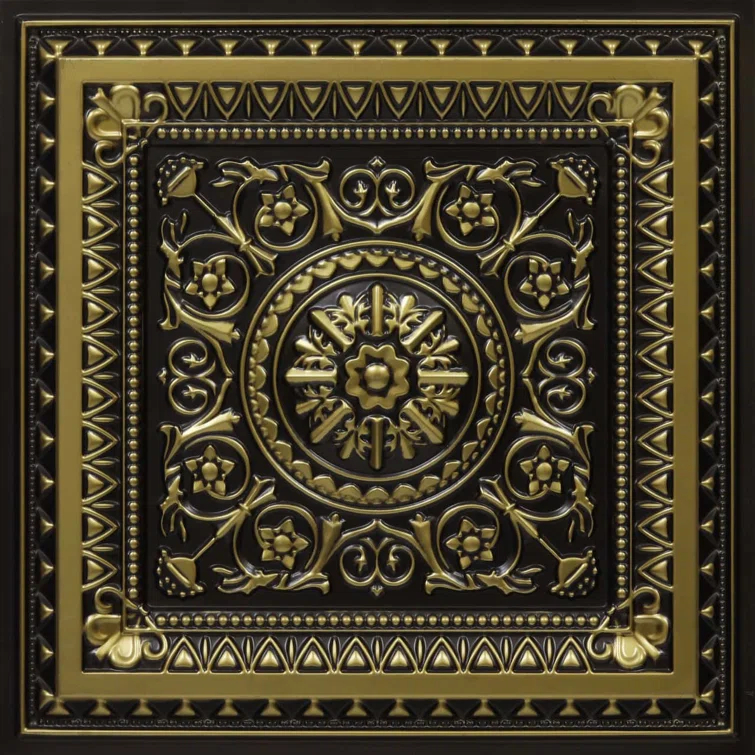 FromPlainToBeautifulInHours La Scala Drop-in or Glue-up PVC Ceiling Tile (Set of 50)