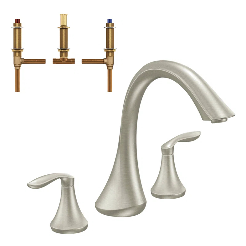 Eva Double Handle Deck Mounted Roman Tub Faucet Trim