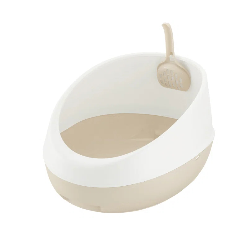 Plastic Rimmed Litter Box with Scoop