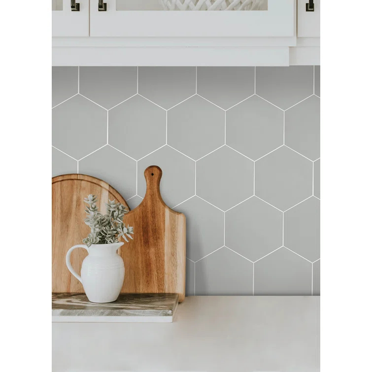 WallPops! Hexagon Peel and Stick Luxury Wall Tiles