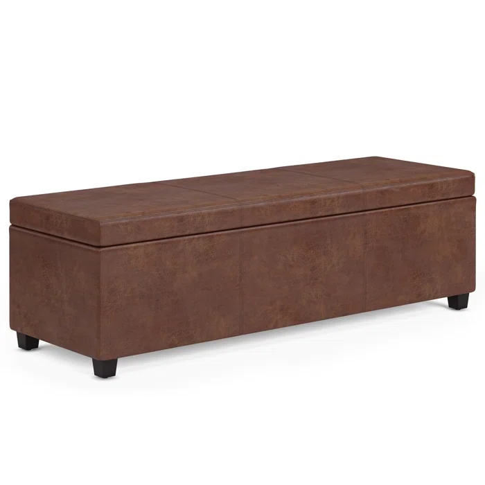 Simpli Home Avalon Extra Large Storage Ottoman Bench,Assembled
