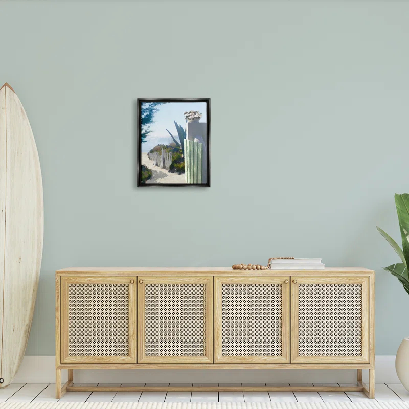 Stupell Industries " Beach Shore Boardwalk Summer Ocean Sandy Breeze " by Noah Bay Painting Print
