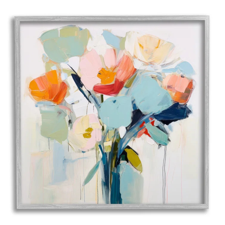 Stupell Industries Az-485-Framed " Pastel Flowers Abstraction " by Irena Orlov