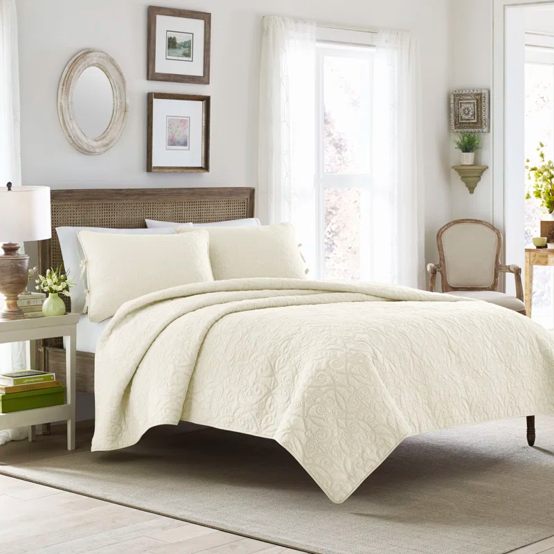 Laura Ashley Laura Ashley Felicity Cotton Reversible Quilt Set