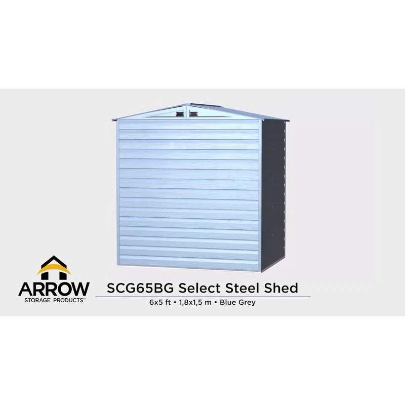 Arrow Select Steel Storage Shed, 6x5