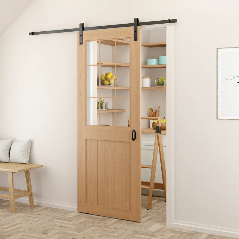 Quiet Glide Soft Close Standard Single Barn Door Hardware Kit (Door Not Included)