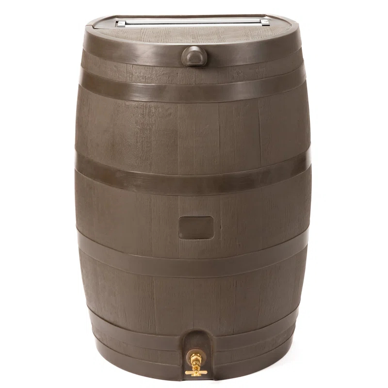 RTS Companies RTS Home Accents 50 Gallon Flat Back Rain Barrel