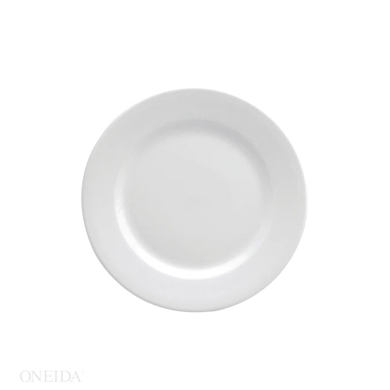 Oneida Bright White Ware (Rolled Edge) Plates, by Buffalo | Wayfair