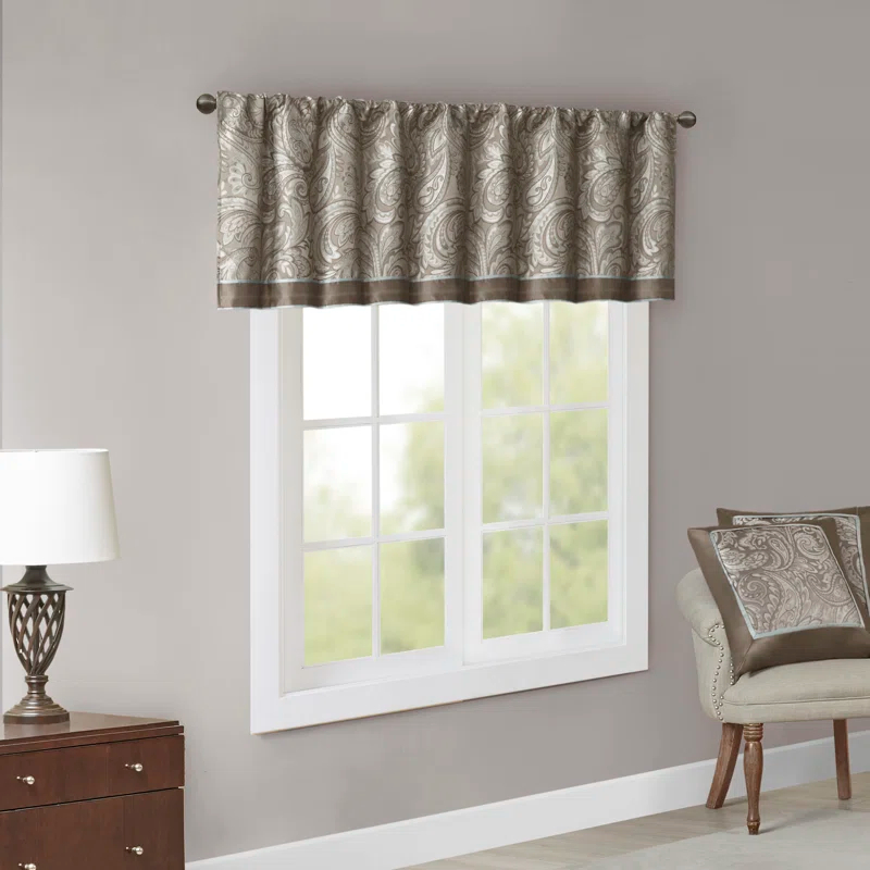Madison Park Aubrey Jacquard Single Window Valance