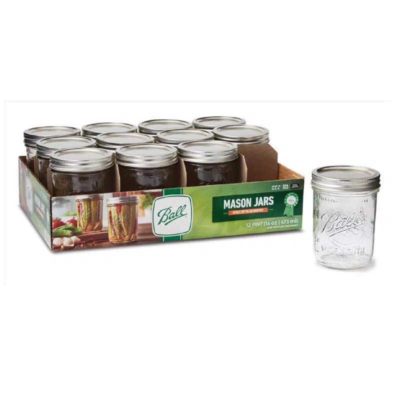 Ball Glass Jar - Set of 12