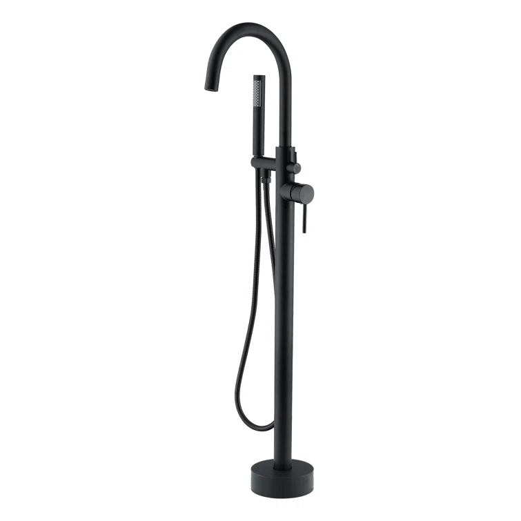PENGFANG WORLDWIDE LLC Double Handle Floor Mounted Tub Filler With Handshower P017MBTF
