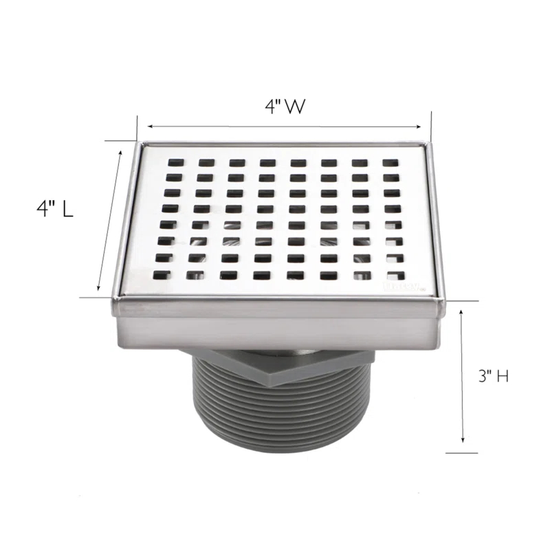 Design House 542852-SS Grid Shower Drain