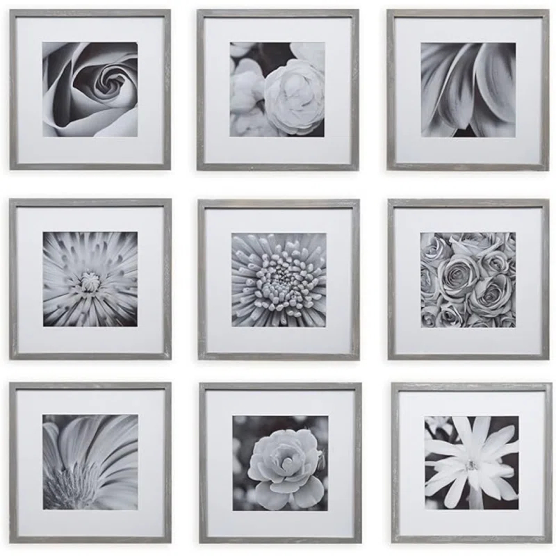 Gallery Perfect Gallery Perfect 12" x 12" Wall Mount Matted Picture Frame - (Set of 9)