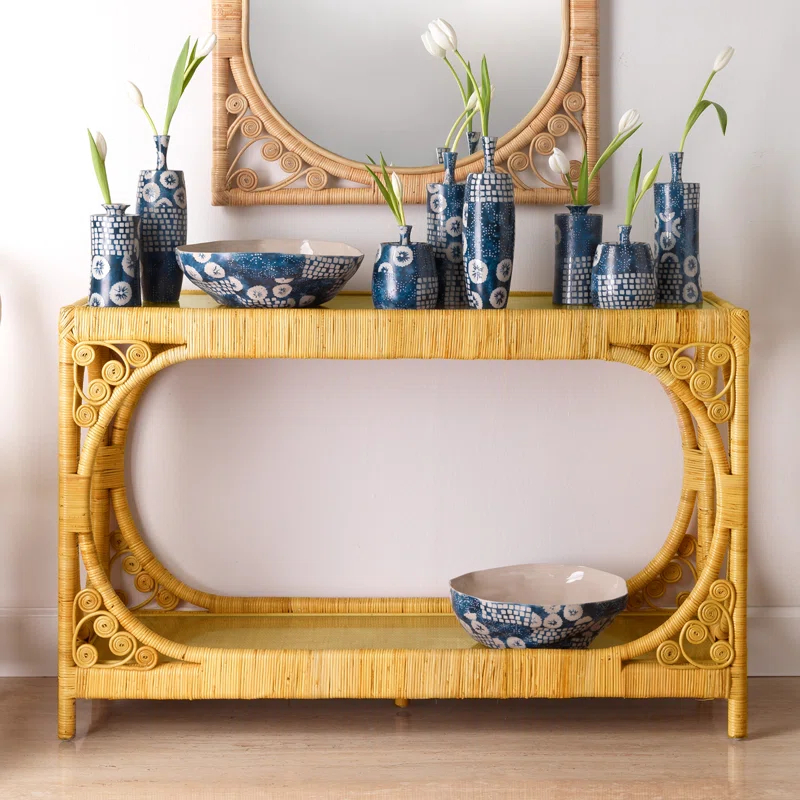 Jamie Young Company Primrose 48'' Glass Top Console Table