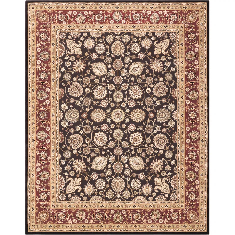 Charlton Home® 2000 7'9" X 9'9" Black Traditional Indoor Rug