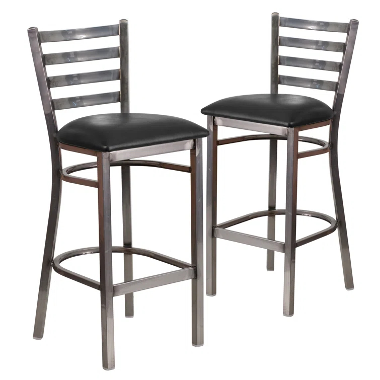 Flash Furniture Brixton Hercules Series Ladder Back Metal Restaurant Barstools