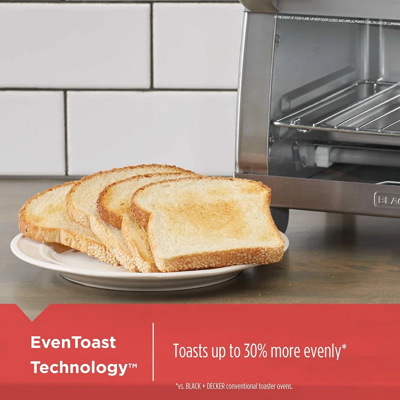 BLACK+DECKER Black+decker 4-slice Toaster Oven, 4 Cooking Functions