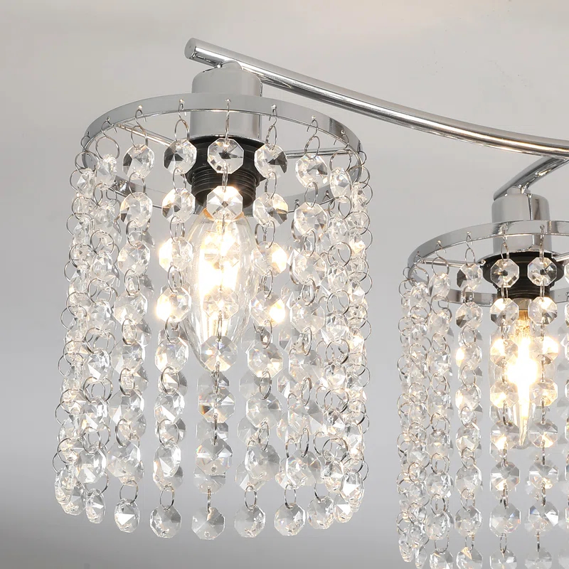 Mercer41 6 - Light 35.03" Dimmable Crystal Flush Mount