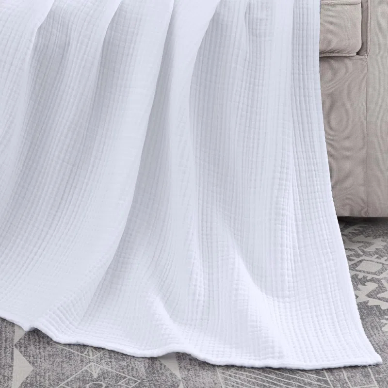 Chezmoi Collection Airy Lightweight 4 Layer Cotton Muslin Blanket