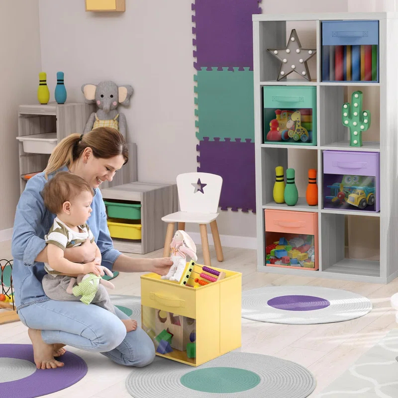 Sorbus Sorbus Storage Bins with Clear Window - 6 Foldable Baskets with Handles