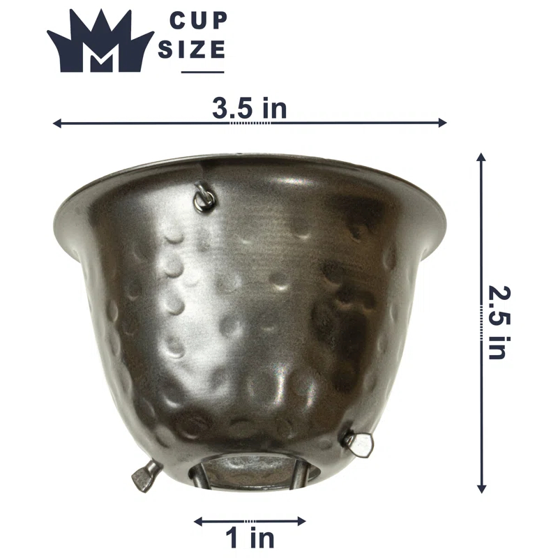 Monarch Rain Chains Aluminum Hammered Cup Rain Chain Replacement Downspout for Gutters
