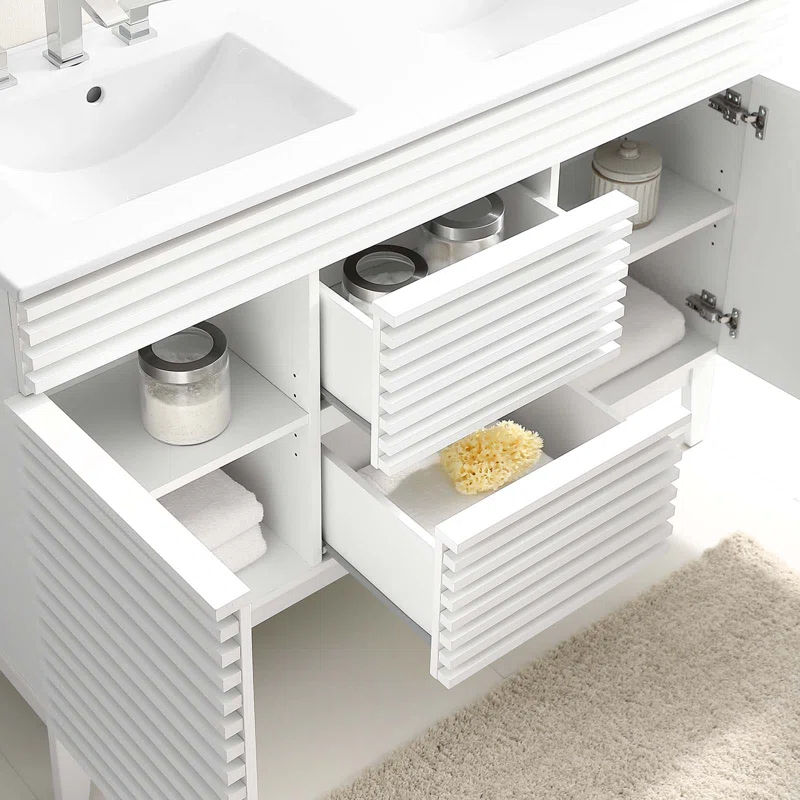 Trio Supply House Modway Render 48" Double Sink Bathroom Vanity