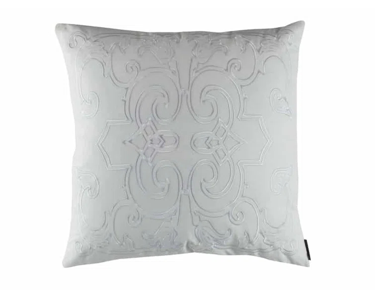 Lili Alessandra Mozart Appliqued Feather Linen Throw Pillow