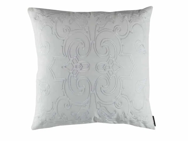 Lili Alessandra Mozart Appliqued Feather Linen Throw Pillow