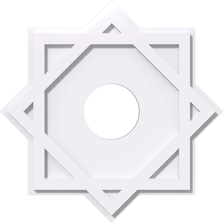 Ekena Millwork Axel Axel Architectural Grade PVC Contemporary Ceiling Medallion CMP12AL-03000