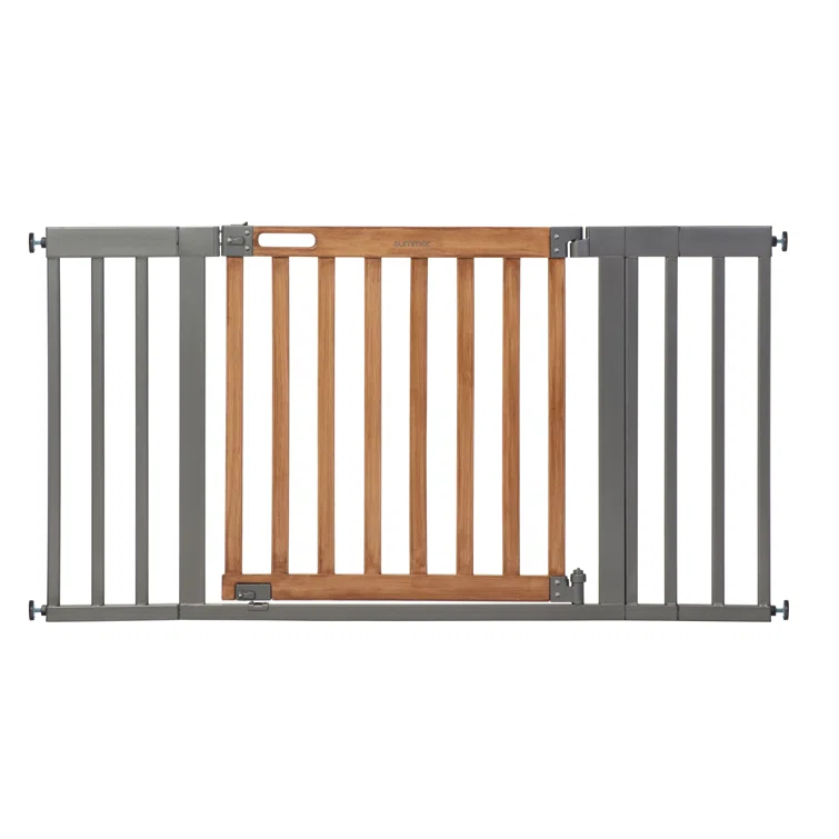 Ingenuity The Thruway 60XW Series Extra Wide Safety Pet and Baby Gate, 36"-60" Wide - Honey Oak