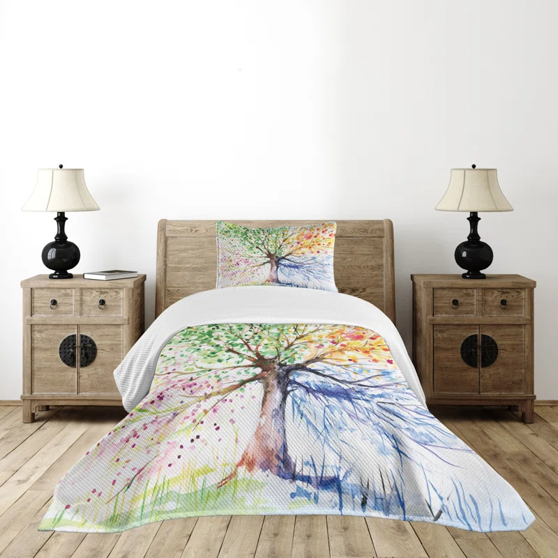 Ambesonne Tree Bedspread 4