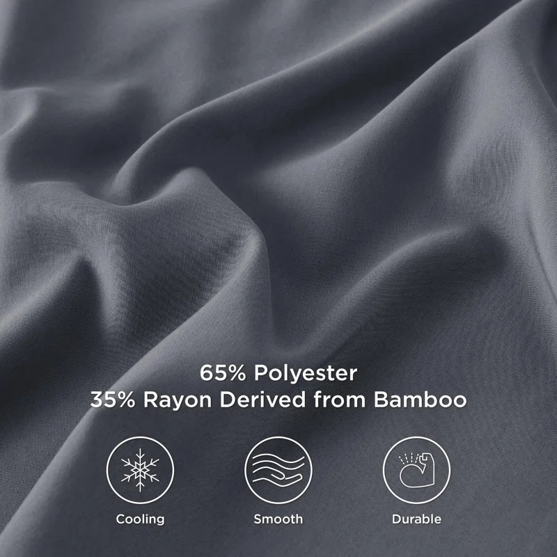 Bedsure Bedsure Pillow Cases Queen Size Set Of 2 - Polyester & Rayon Derived From Bamboo Cooling Pillowcase, Breathable, Soft And Wrinkle-Free Pillow Covers With Envelope Closure, Gifts, 20X30 Inches