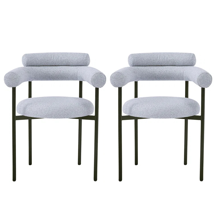 Wade Logan® Rylan Upholstered Armchair Dining Chairs (Set of 2)