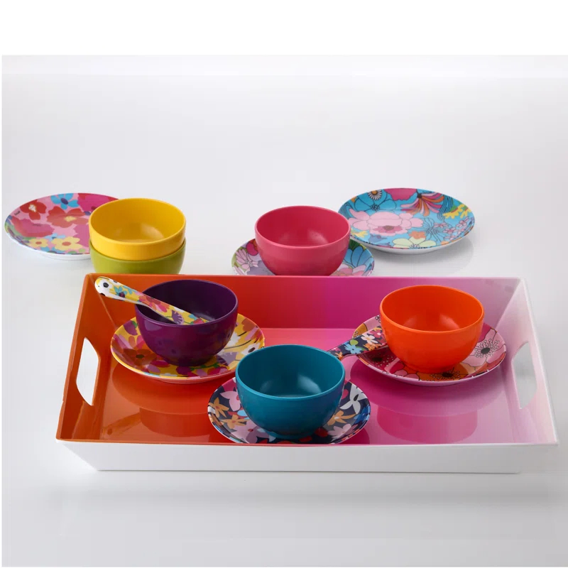 French Bull French Bull 6.5" Floral Appetizer Plate (Set of 6)