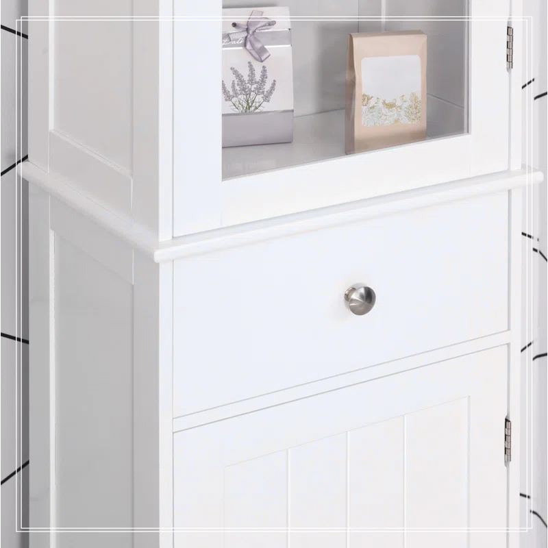 NRANTUM kleankin Slim Bathroom Storage Cabinet, Tall Bathroom Cabinet