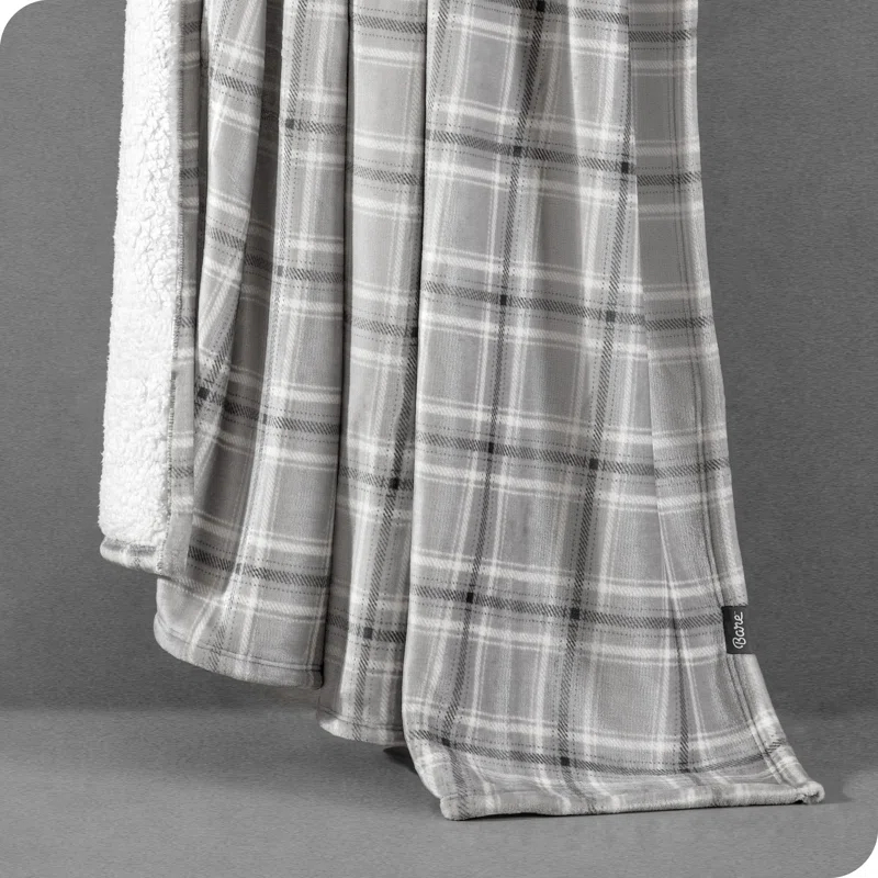 Bare Home Bare Home Printed Sherpa Fleece Blanket - Warm & Lightweight - Soft Plush Blanket - Reversible