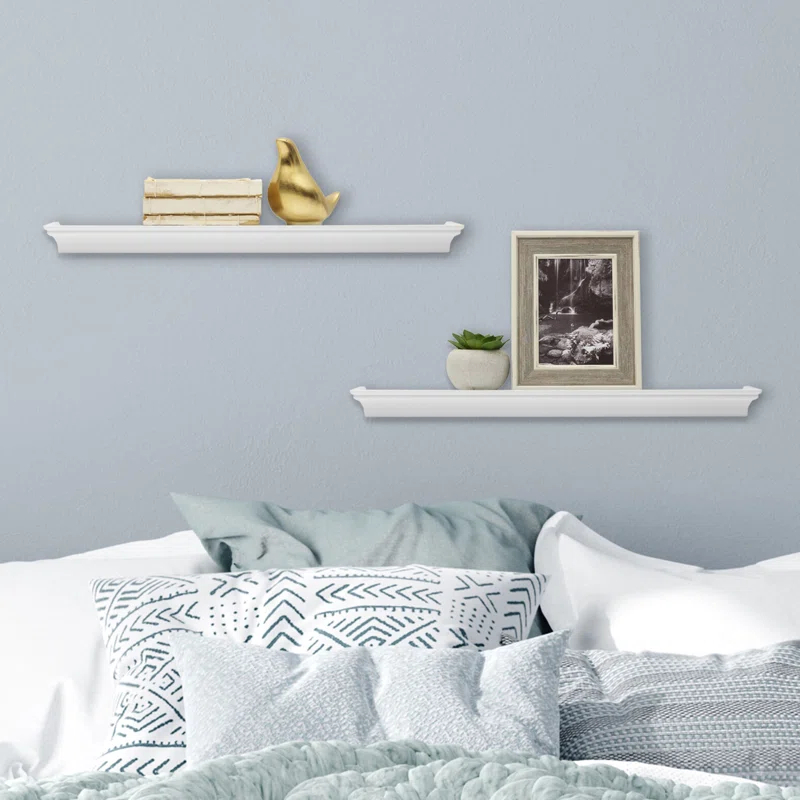 Melannco Melannco 2 Pieces Arlington Floating Wall Shelves for Bedroom, Living Room, Nursery