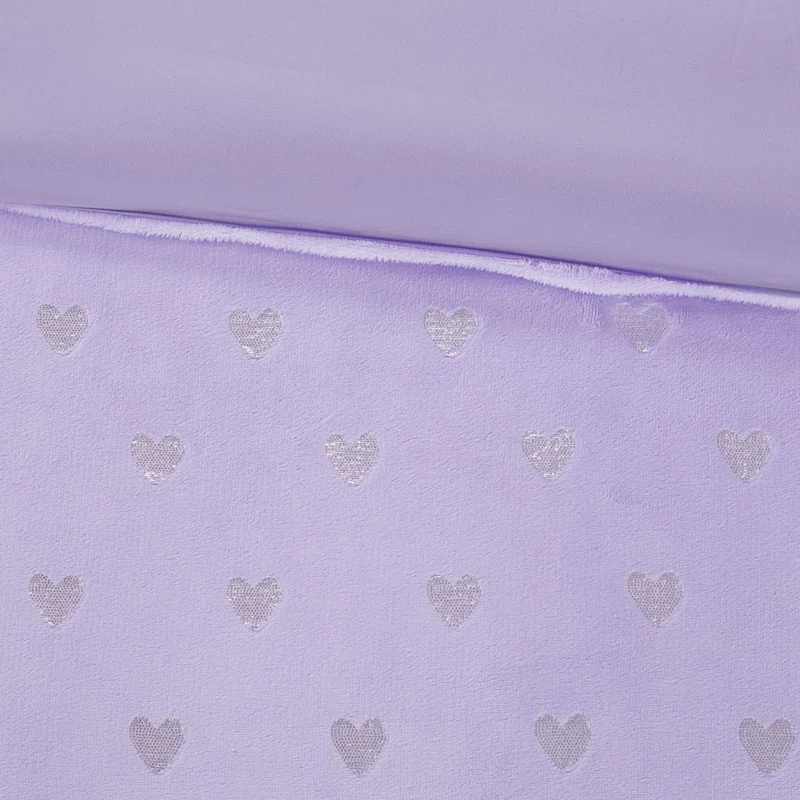 Rosalie Metallic Printed Plush Comforter Set