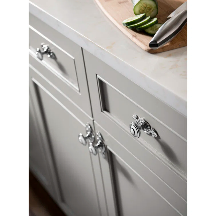 Canterbury Polished Chrome Round Knob with Backplate