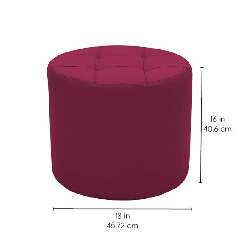 Faux Leather Ottoman