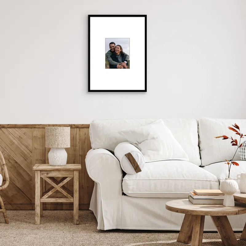 Americanflat Picture Frame with Oversized Mat - Gallery-Style Frames for Photos or Artwork - Multiple Sizes