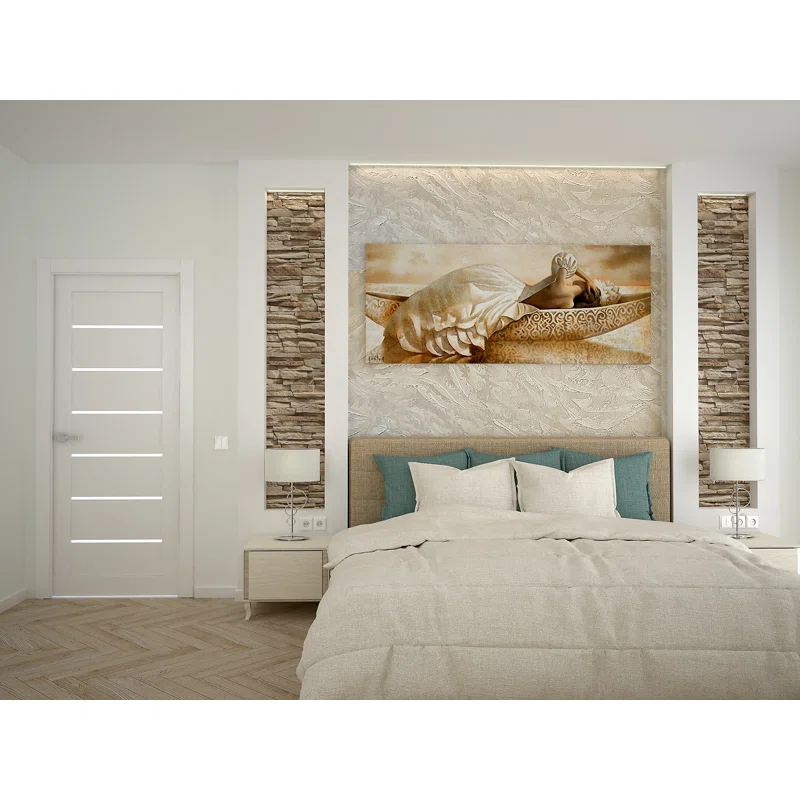 Belldinni Alba Solid Manufactured Wood and Glass Paneled Wood Finish Standard Door Slab