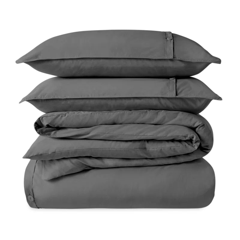 Bare Home Modern & Contemporary Organic Percale Duvet Cover Set