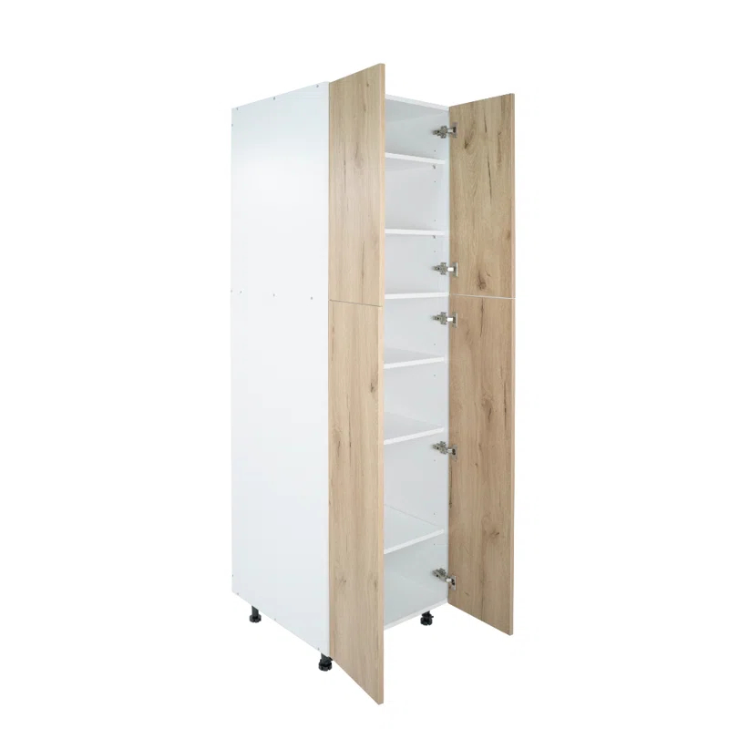 Cambridge Ready to assemble Light Oak Pantry Kitchen Cabinet (24 in. D)