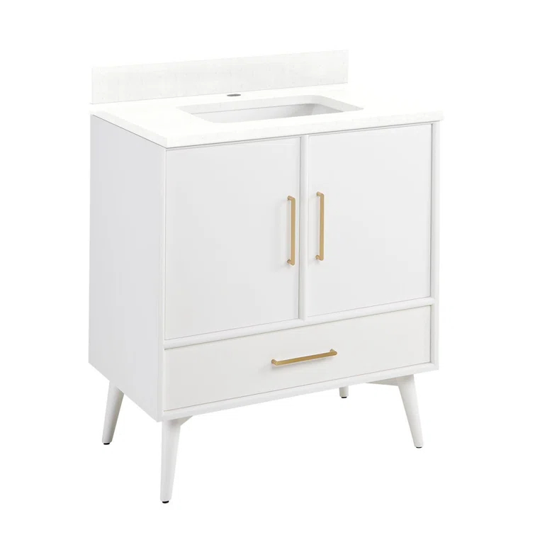 Signature Hardware 36" Novak Single Bathroom Vanity Set with Rectangular Undermount Sink