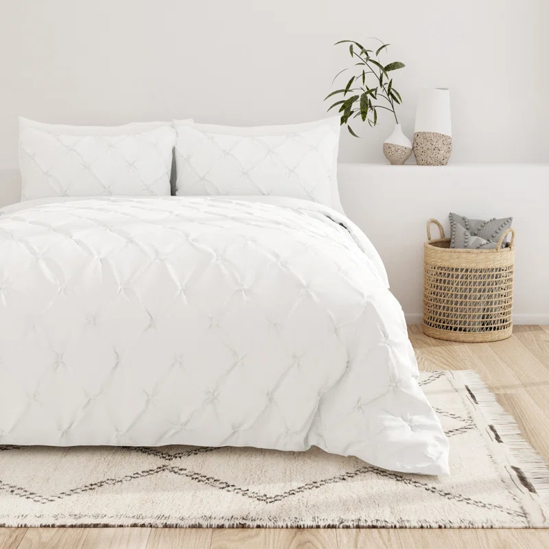 Becky Cameron Pinch Pleat Textured Duvet Cover Set