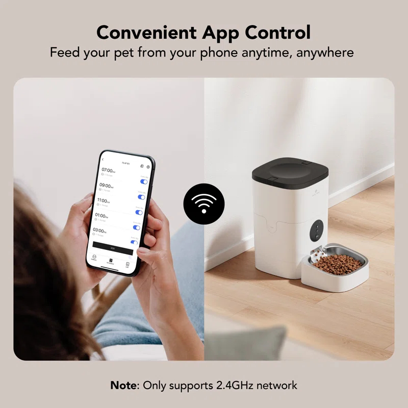 PETLIBRO PETLIBRO Automatic Cat Feeder, Wi-Fi Automatic Cat Food Dispenser With Timer Interactive Voice Recorder, Auto Cat Feeder With 1-4 Meals Control Dry Food