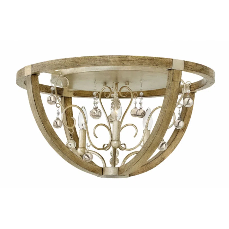 Hinkley Abingdon 3 - Light 24" Chandelier Style Geometric Flush Mount