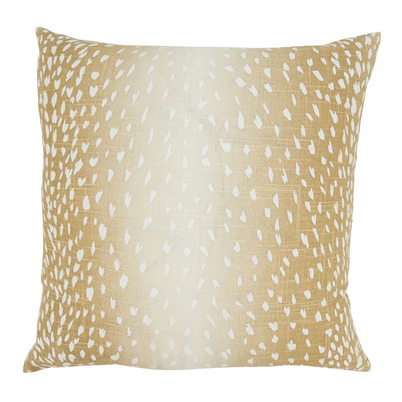 Saro Antelope Collection Linen Throw Pillow